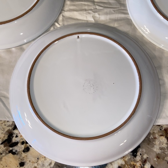 RARE VTG Caleca solid Hand Painted dinner Plates Made In Italy Set Of 4 - Picture 9 of 12